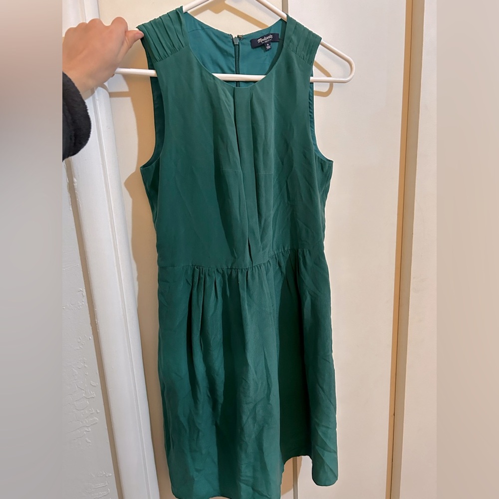 madewell green a line dress